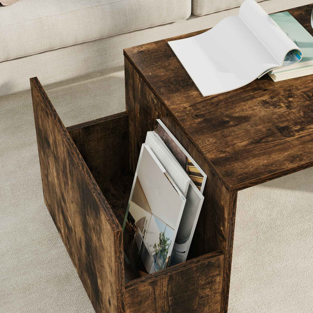 Tavolino da salotto Rovere fumé 90 x 45 x 35 cm