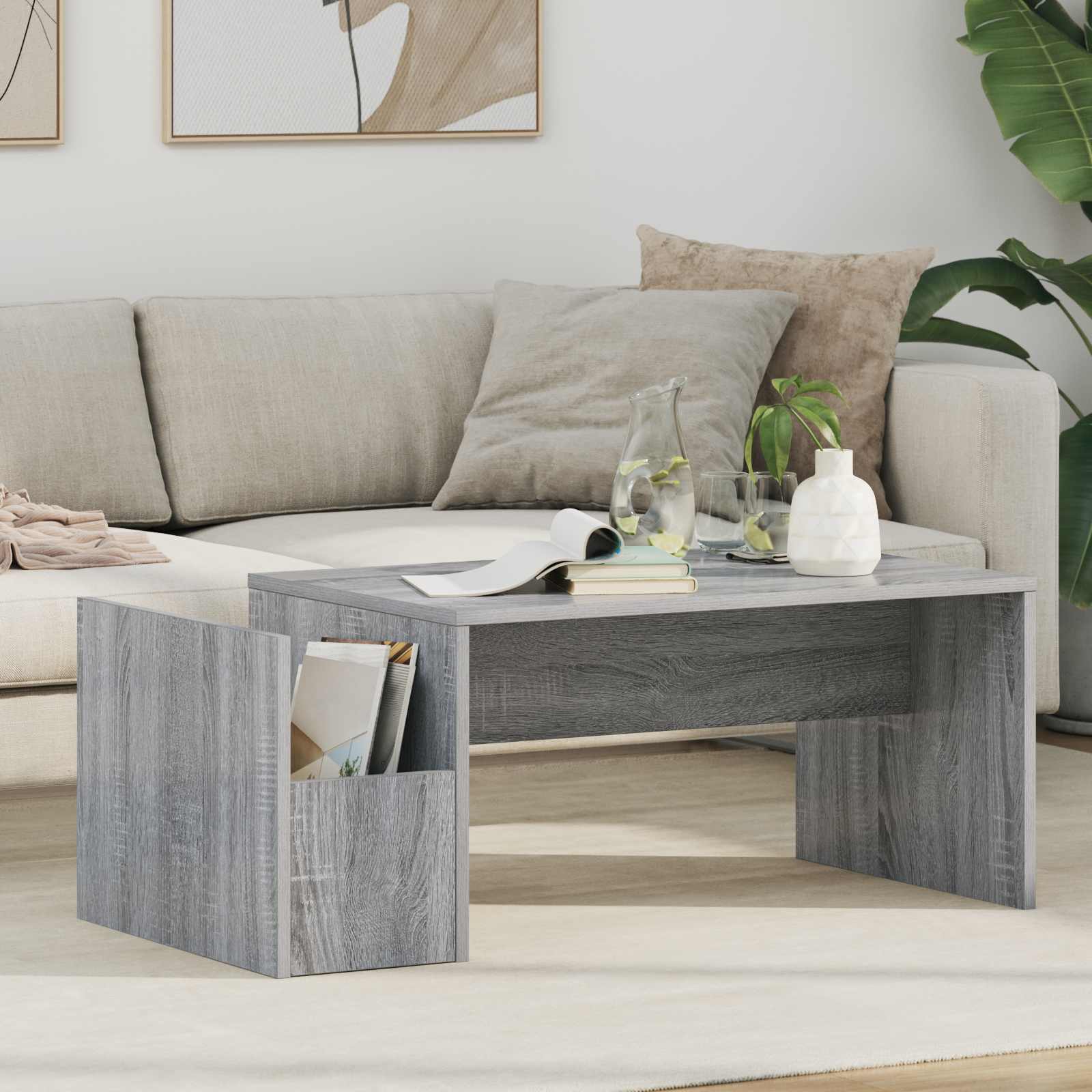 Tavolino da salotto Grigio Sonoma 90 x 45 x 35 cm