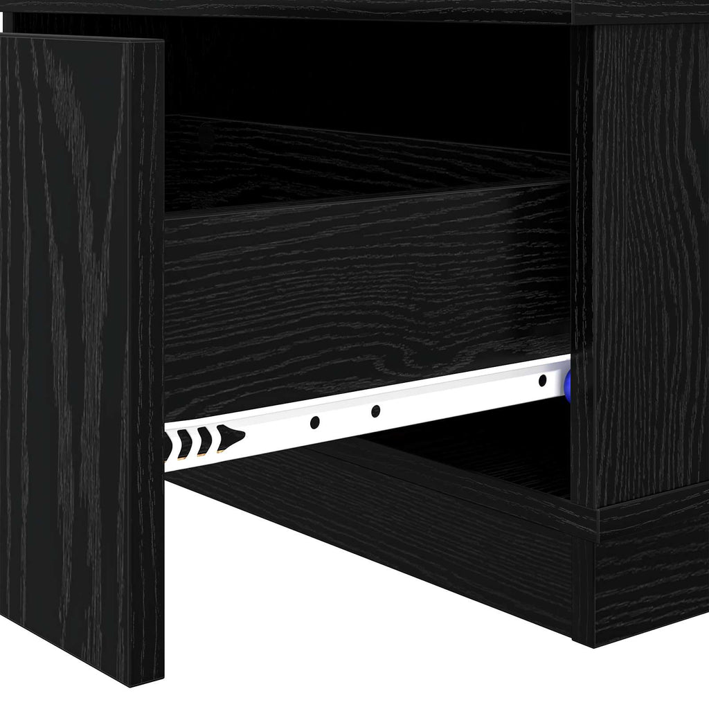 Tavolino da salotto con cassetto Rovere Nero 95 x 55 x 31 cm