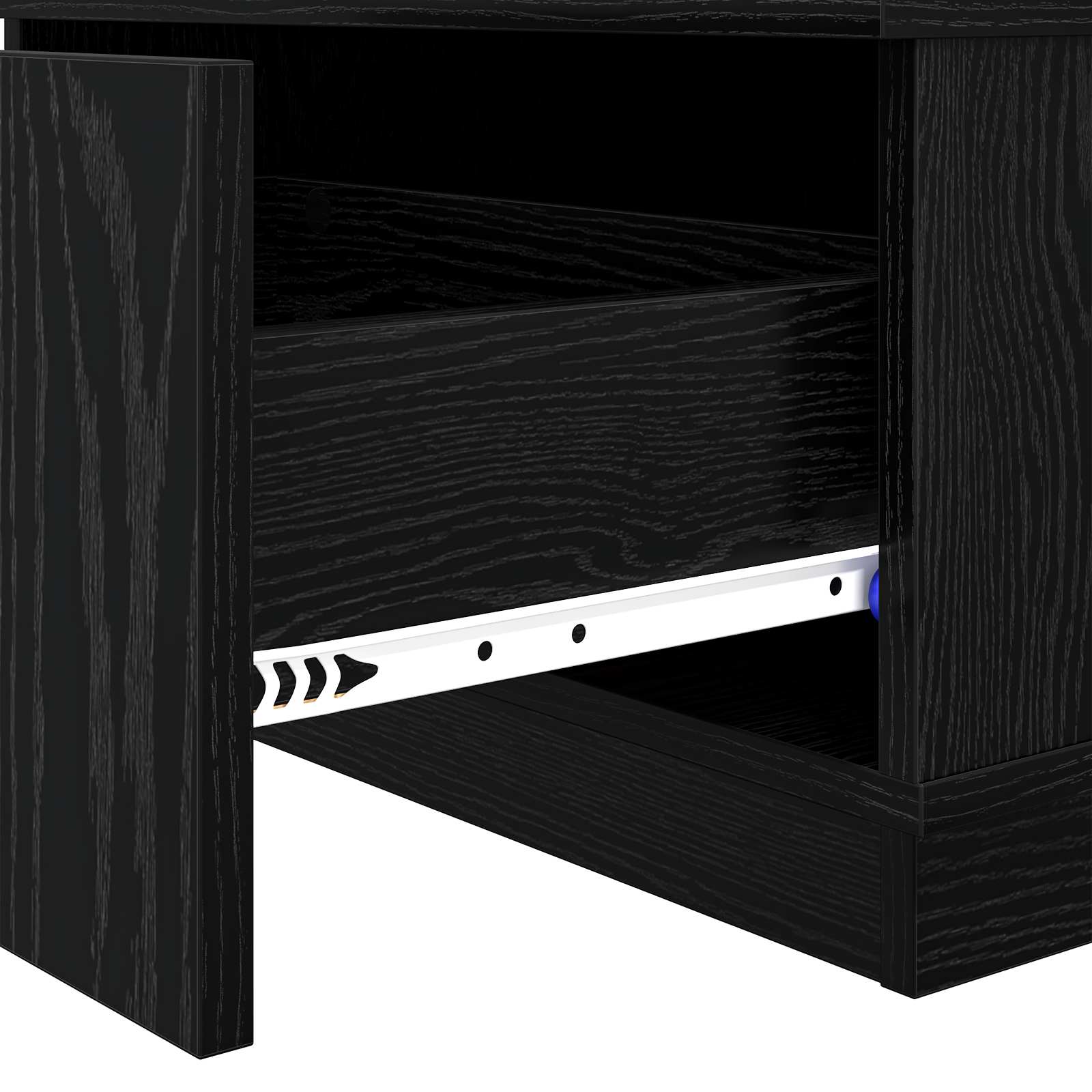 Tavolino da salotto con cassetto Rovere Nero 95 x 55 x 31 cm