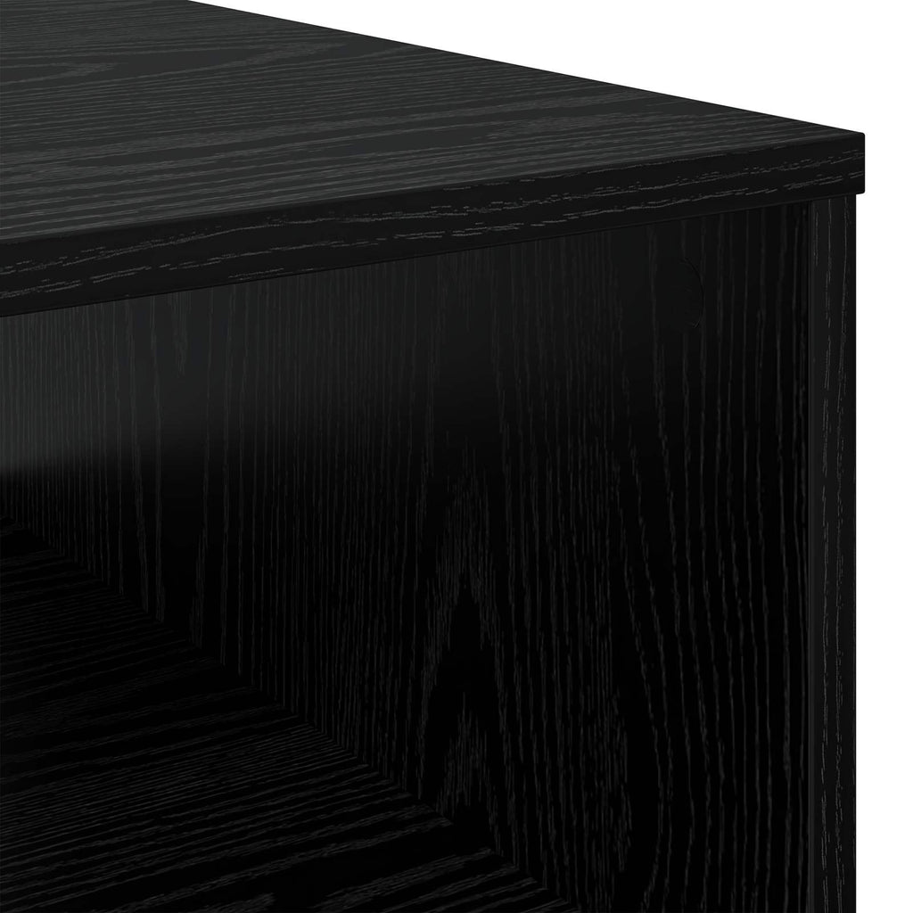 Tavolino da salotto con cassetto Rovere Nero 95 x 55 x 31 cm