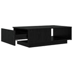 Tavolino da salotto con cassetto Rovere Nero 95 x 55 x 31 cm
