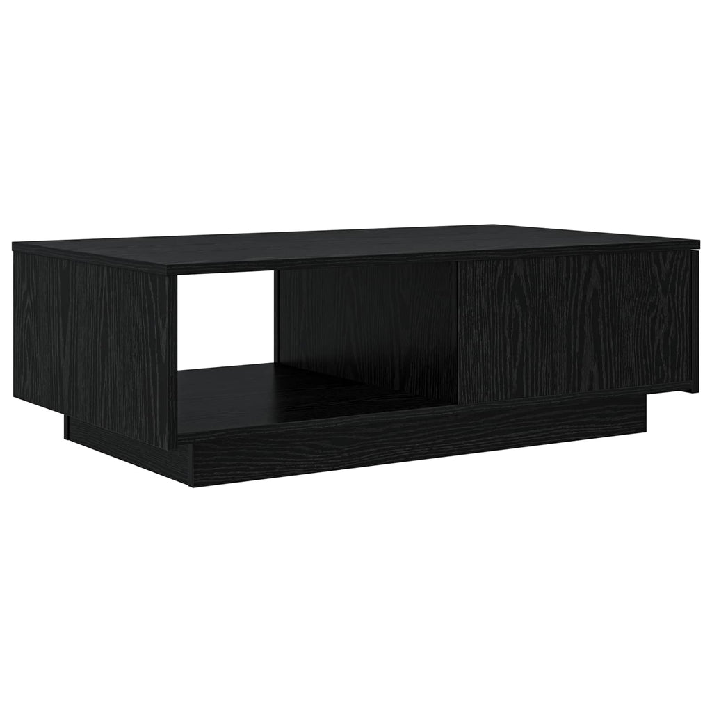 Tavolino da salotto con cassetto Rovere Nero 95 x 55 x 31 cm