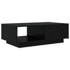 Tavolino da salotto con cassetto Rovere Nero 95 x 55 x 31 cm