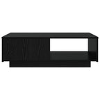 Tavolino da salotto con cassetto Rovere Nero 95 x 55 x 31 cm