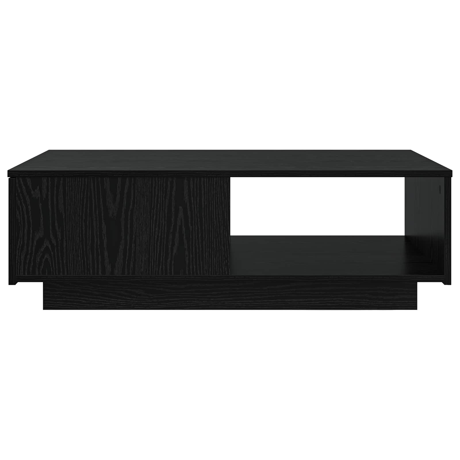 Tavolino da salotto con cassetto Rovere Nero 95 x 55 x 31 cm