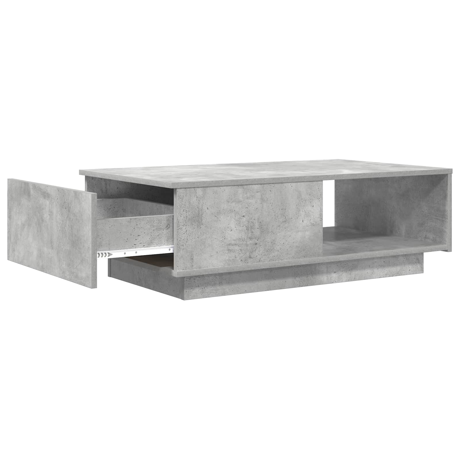 Tavolino da salotto con cassetto Grigio cemento 95 x 55 x 31 cm