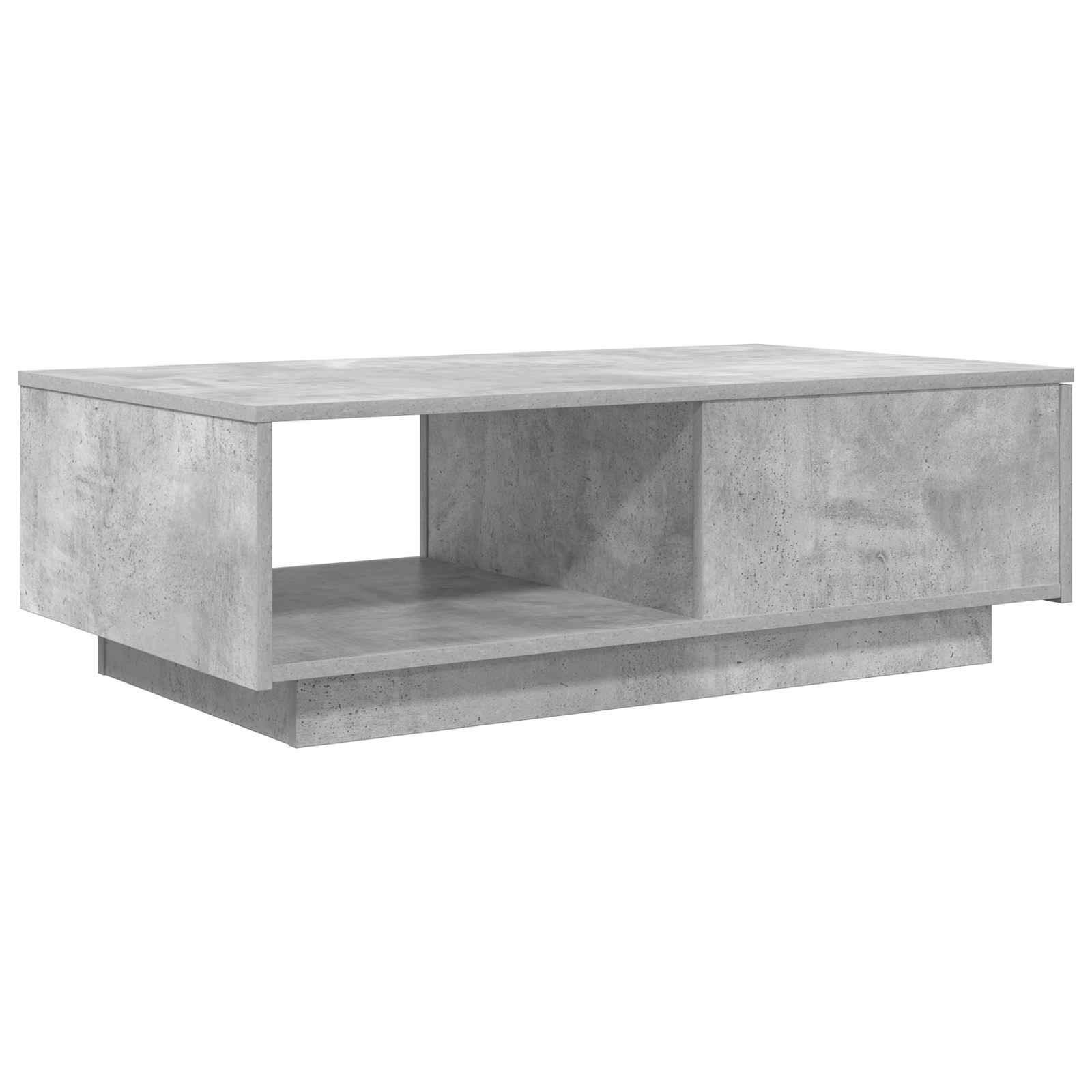 Tavolino da salotto con cassetto Grigio cemento 95 x 55 x 31 cm