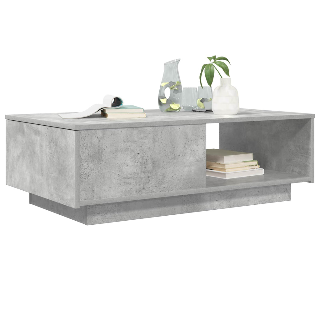 Tavolino da salotto con cassetto Grigio cemento 95 x 55 x 31 cm