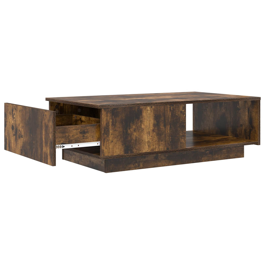 Tavolino da salotto con cassetto Rovere fumé 95 x 55 x 31 cm