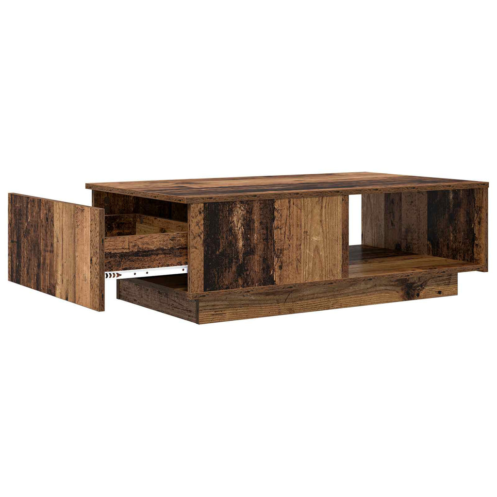 Tavolino da salotto con cassetto Legno vecchio 95 x 55 x 31 cm