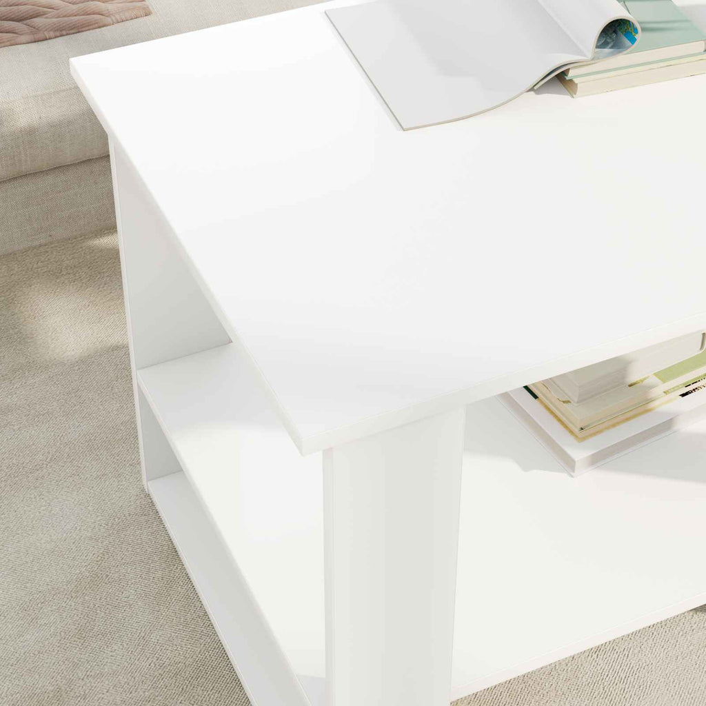 Tavolino da salotto Bianco 72 x 50 x 50 cm Legno multistrato