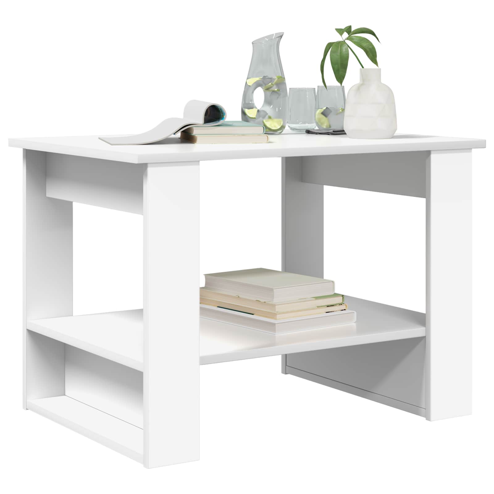 Tavolino da salotto Bianco 72 x 50 x 50 cm Legno multistrato