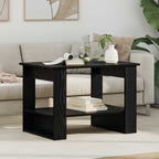 Tavolino da salotto Rovere Nero 72 x 50 x 50 cm