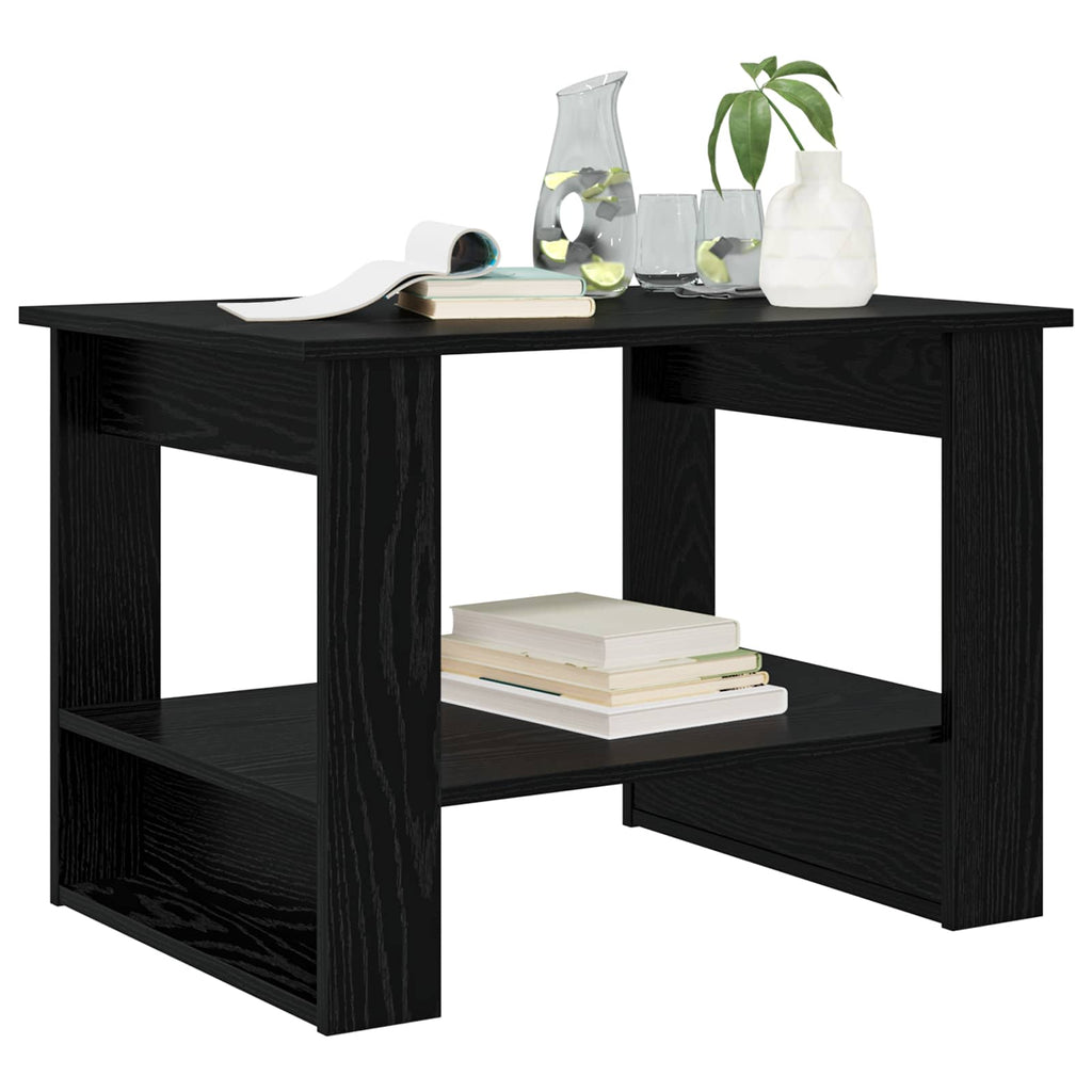 Tavolino da salotto Rovere Nero 72 x 50 x 50 cm