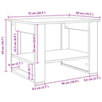 Tavolino da salotto Rovere Nero 72 x 50 x 50 cm