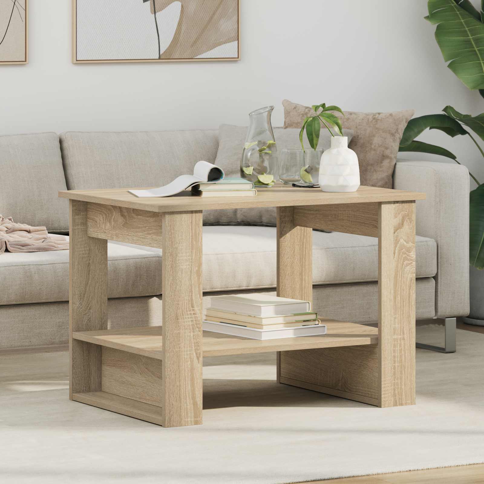 Tavolino da salotto Rovere Sonoma 72 x 50 x 50 cm