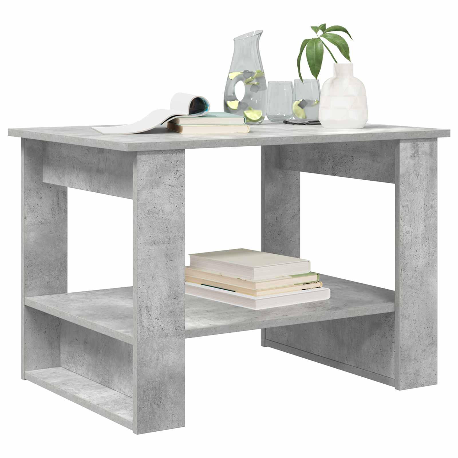 Tavolino da salotto Grigio cemento 72 x 50 x 50 cm