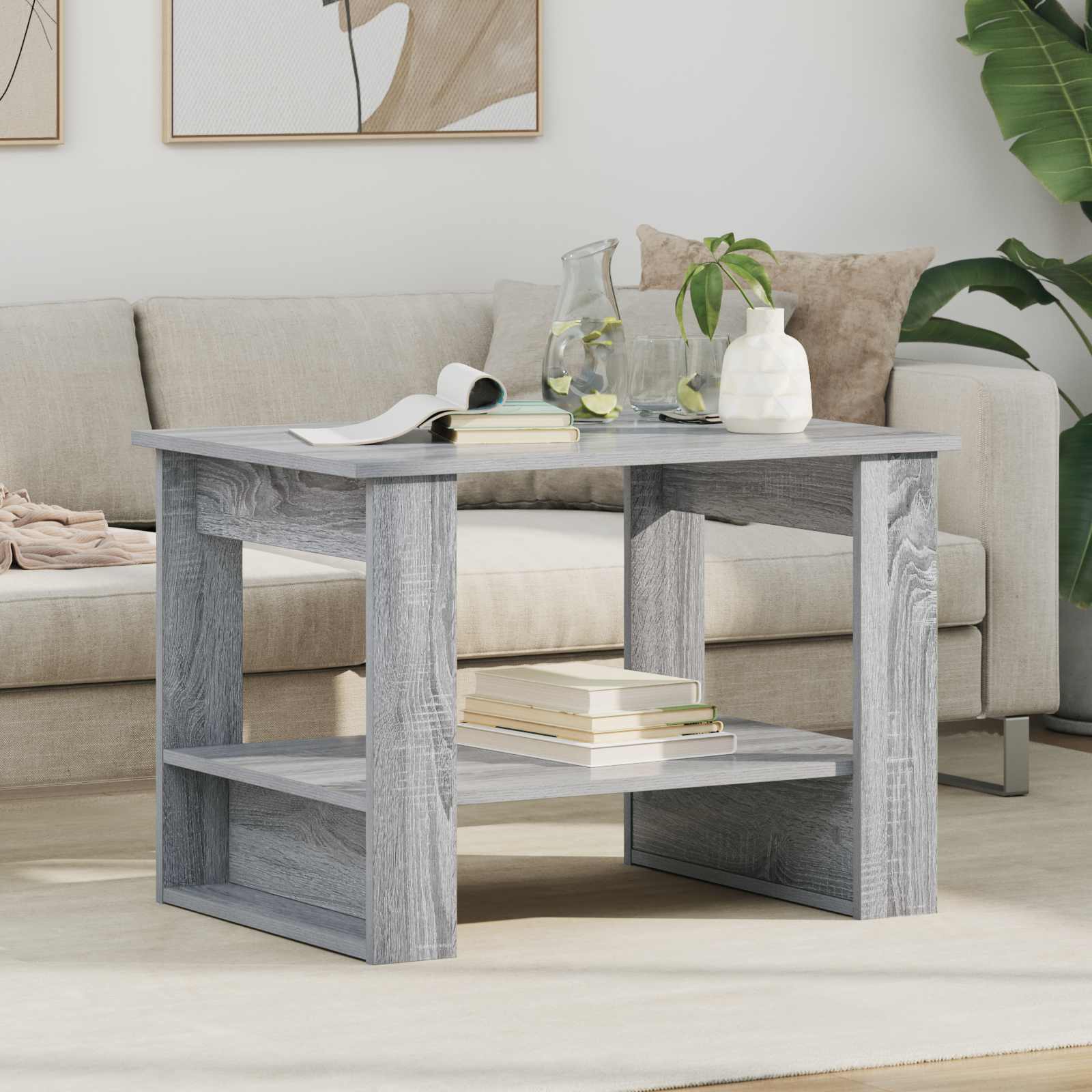 Tavolino da salotto Grigio Sonoma 72 x 50 x 50 cm