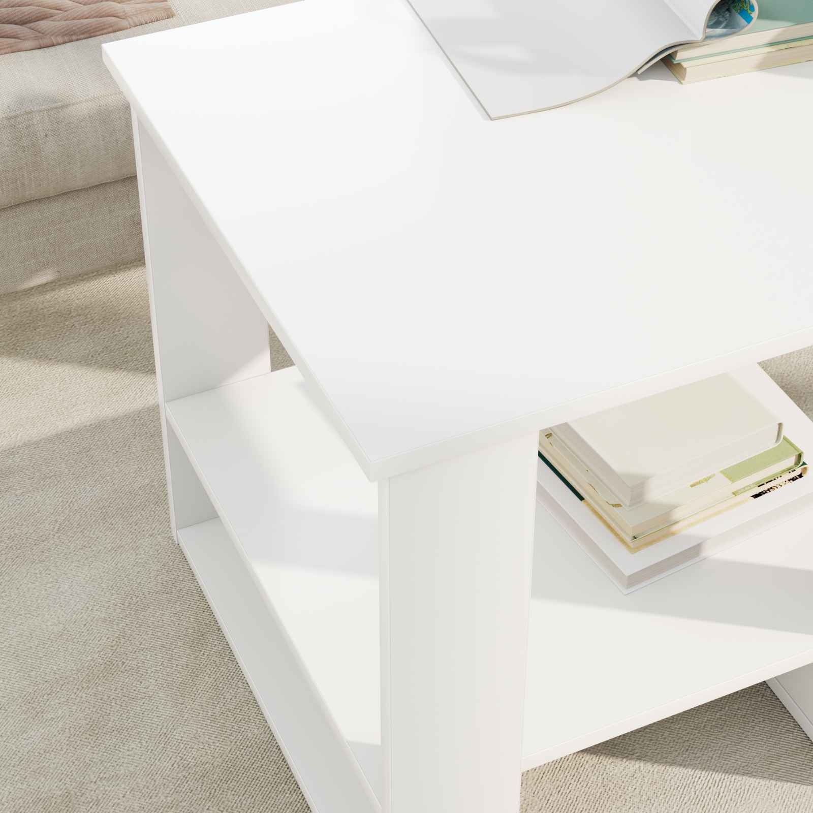 Tavolino da salotto Bianco 51 x 50 x 50 cm Legno multistrato
