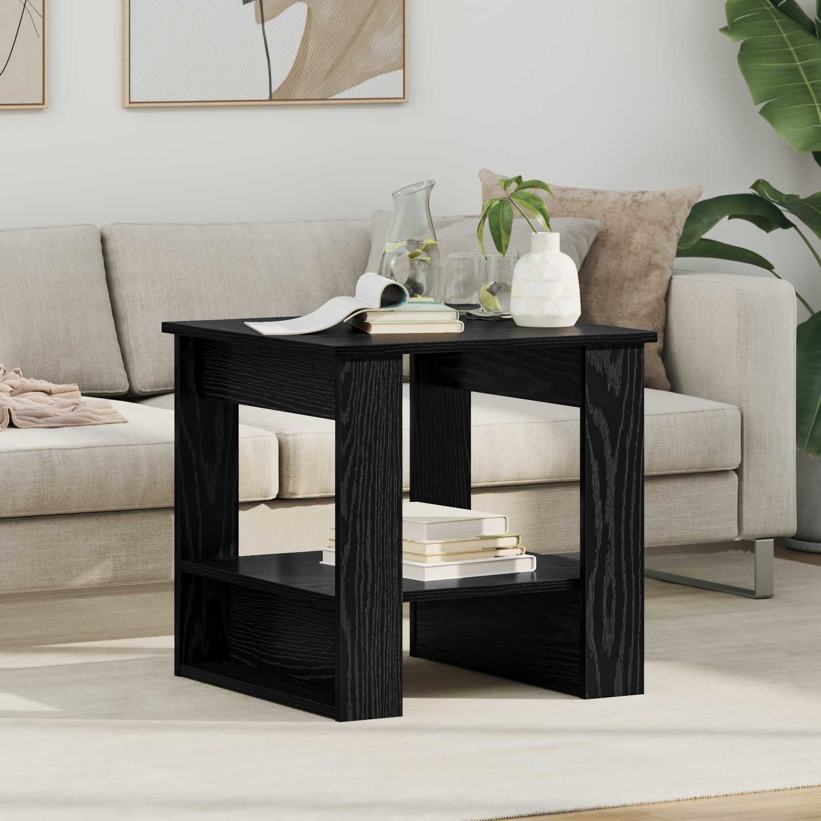 Tavolino da salotto Rovere Nero 51 x 50 x 50 cm