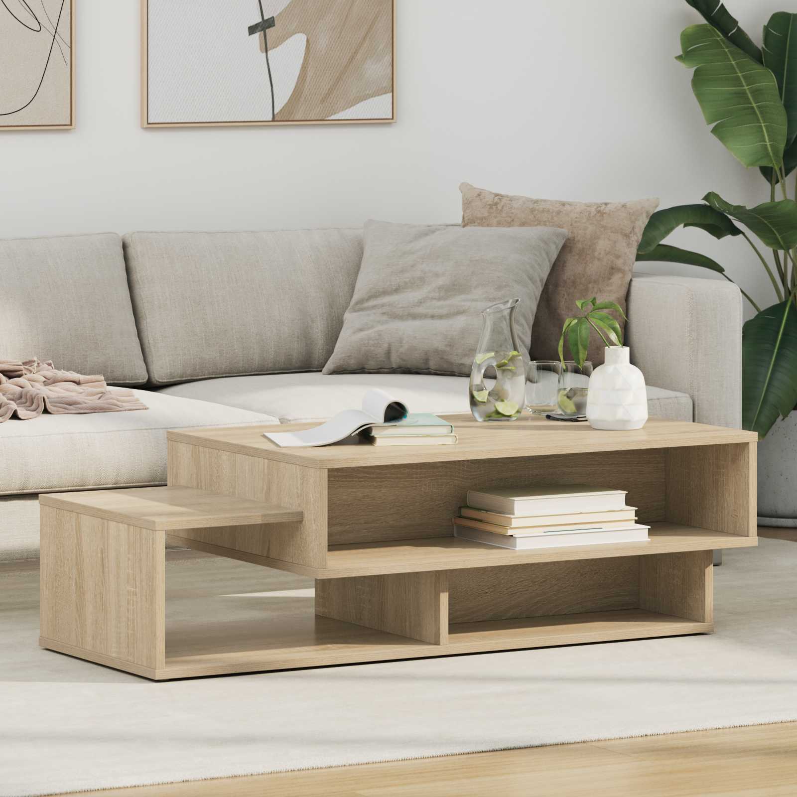 Tavolino da salotto Rovere Sonoma 105 x 50 x 32,5 cm