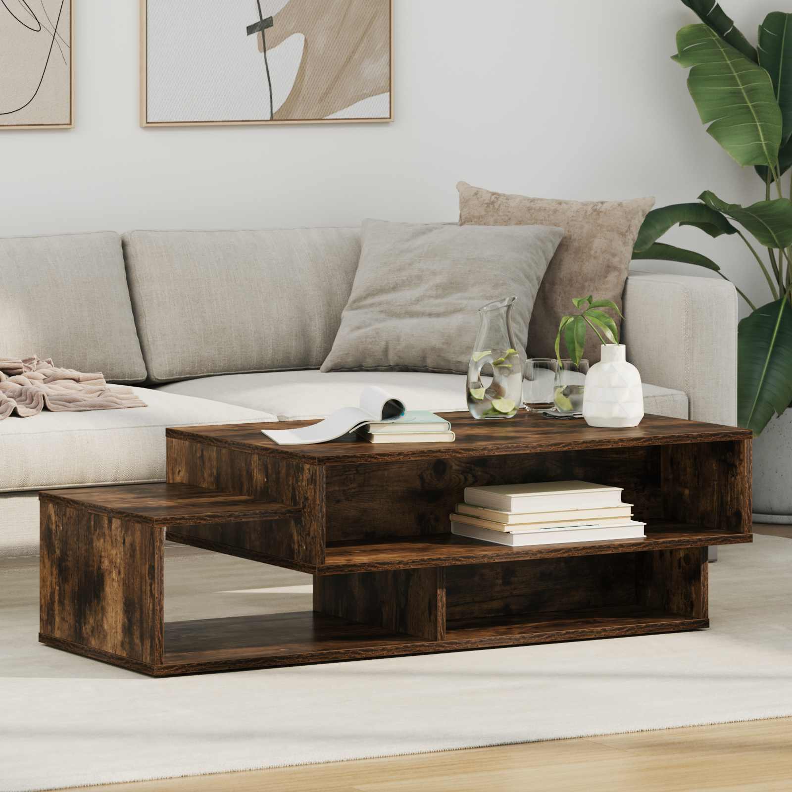 Tavolino da salotto Rovere fumé 105 x 50 x 32,5 cm
