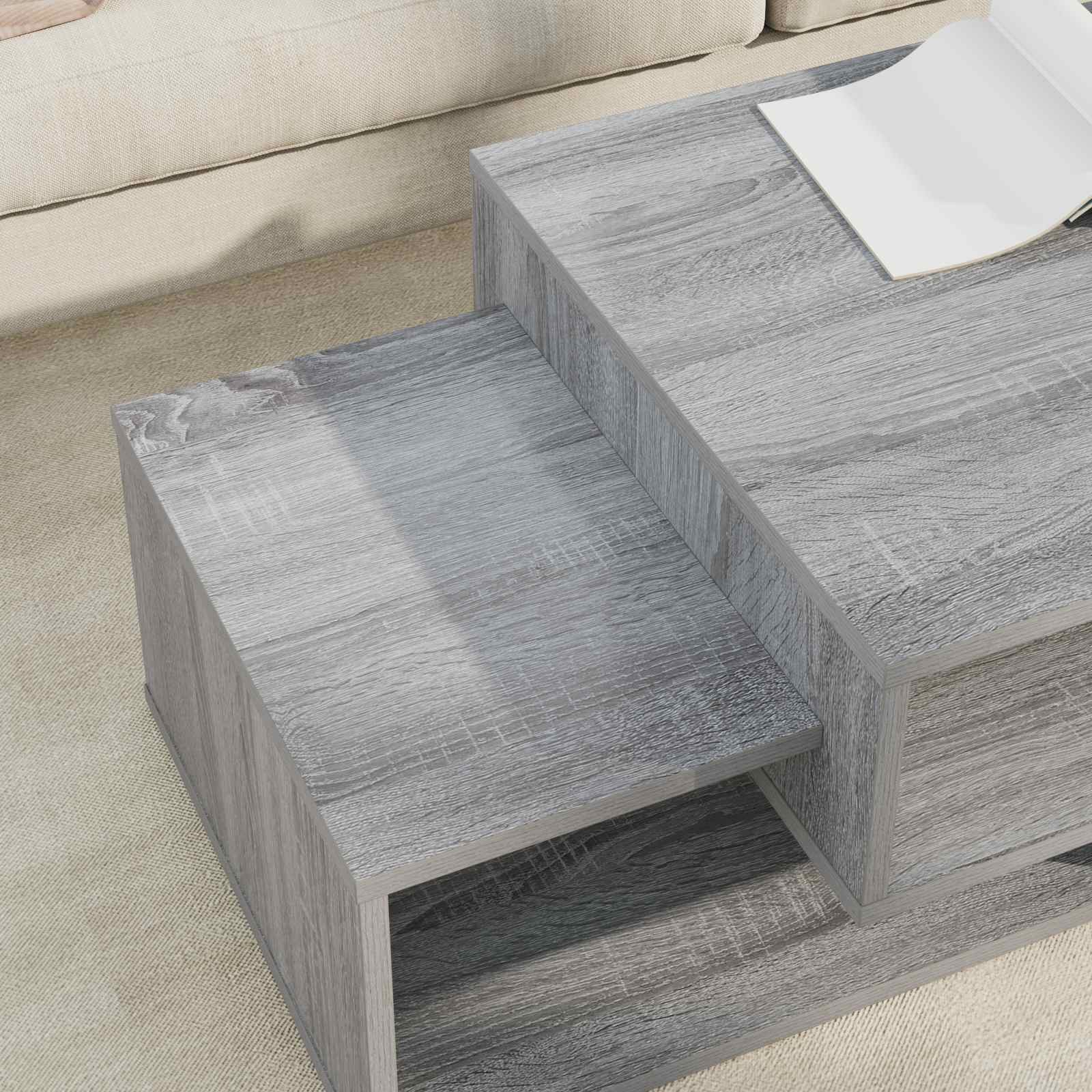 Tavolino da salotto Grigio Sonoma 105 x 50 x 32,5 cm