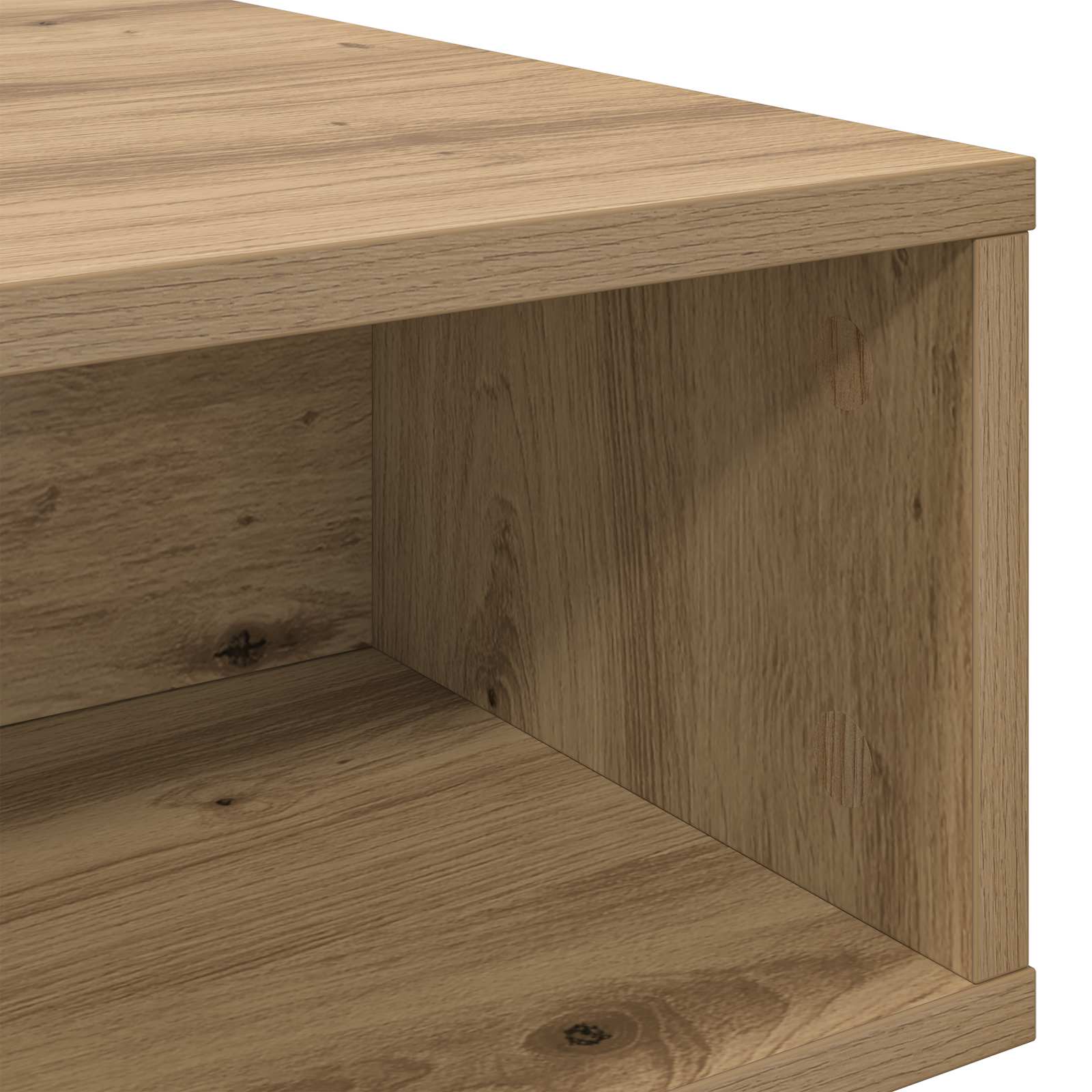 Tavolino da salotto Rovere artigianale 105 x 50 x 32,5 cm