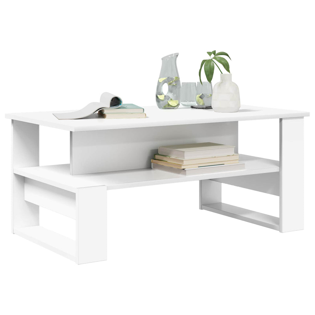 Tavolino da salotto Bianco 90 x 50 x 40 cm Legno multistrato