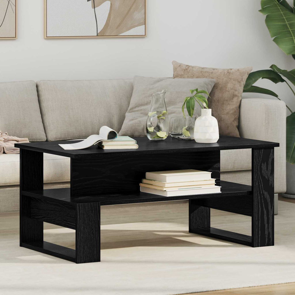 Tavolino da salotto Rovere Nero 90 x 50 x 40 cm