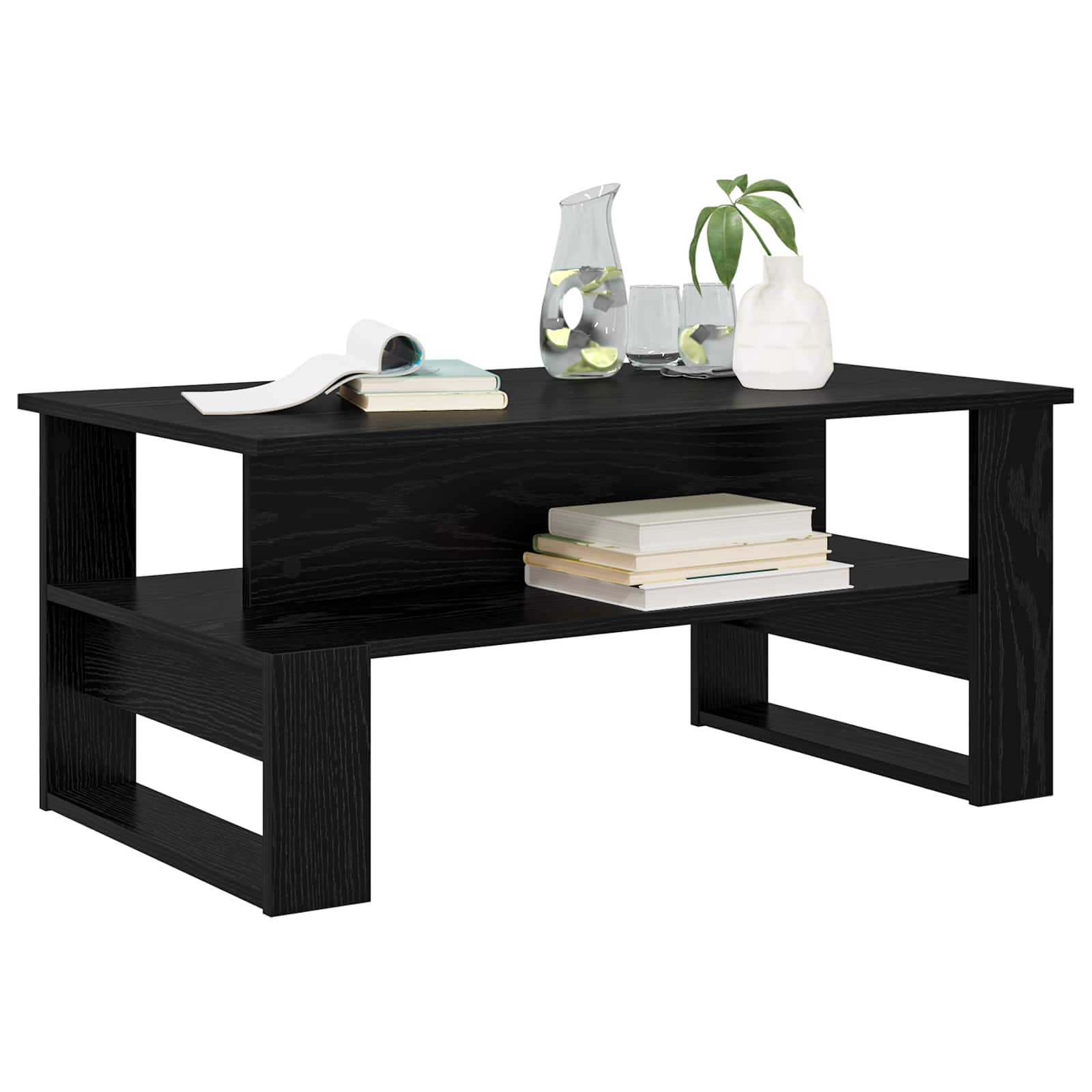 Tavolino da salotto Rovere Nero 90 x 50 x 40 cm