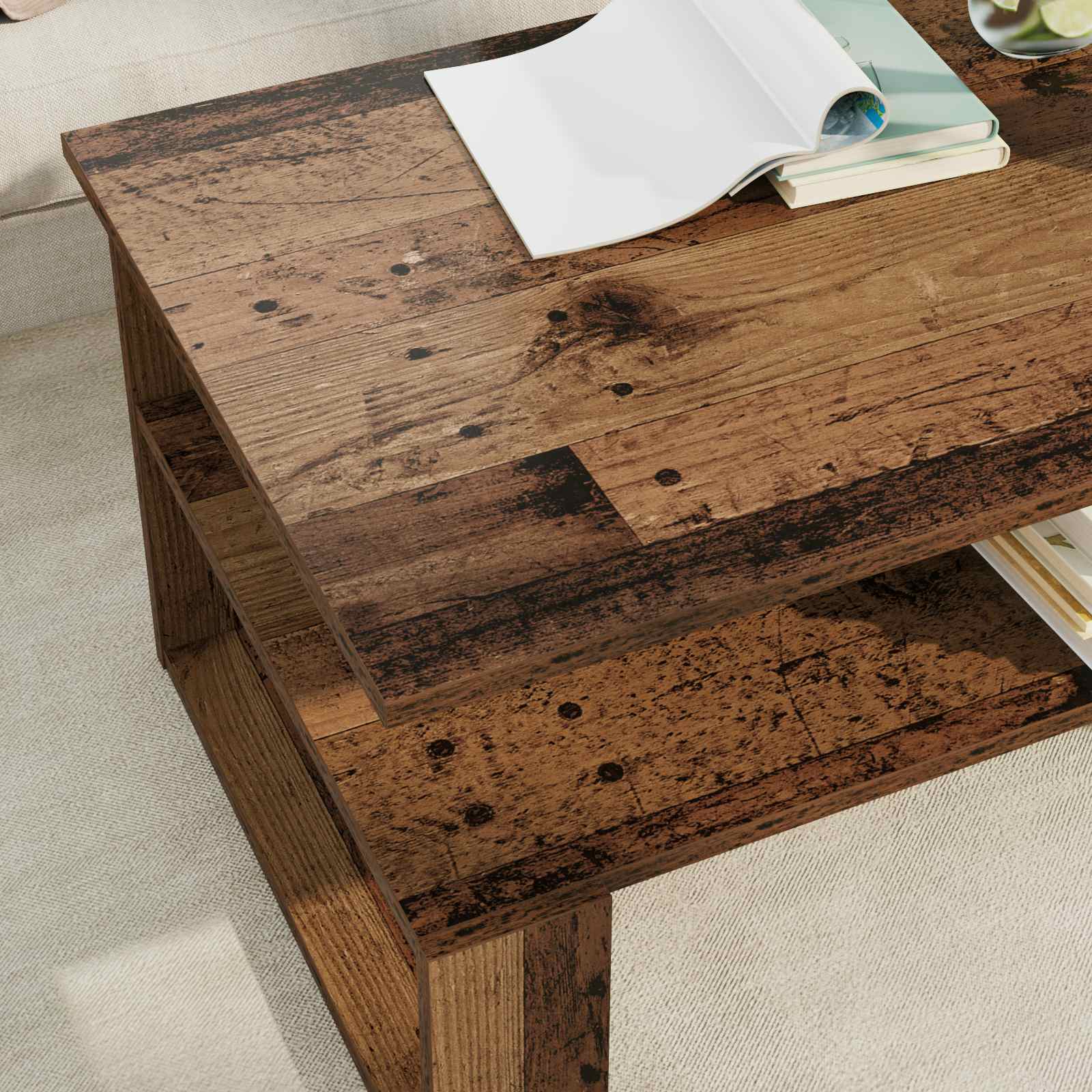 Tavolino da salotto Legno vecchio 90 x 50 x 40 cm