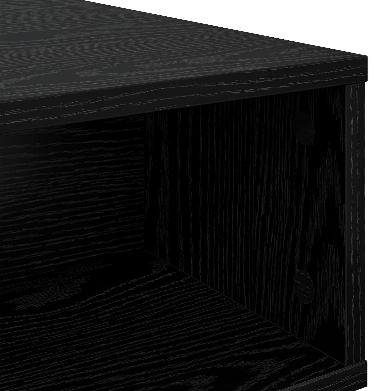 Tavolino da salotto Rovere Nero 80 x 46 x 35 cm