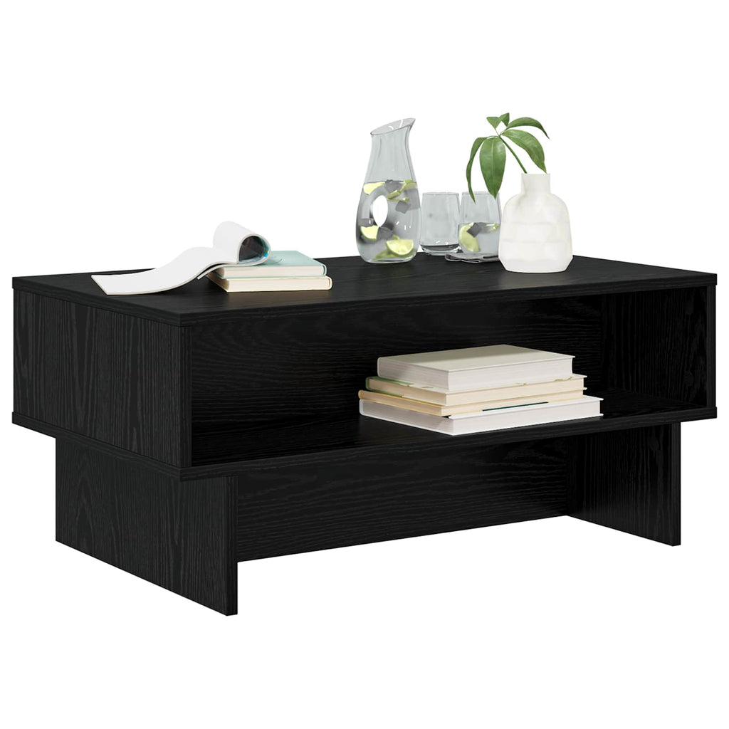 Tavolino da salotto Rovere Nero 80 x 46 x 35 cm