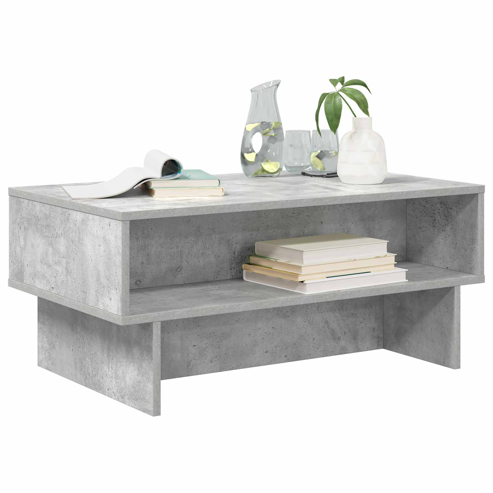 Tavolino da salotto Grigio cemento 80 x 46 x 35 cm