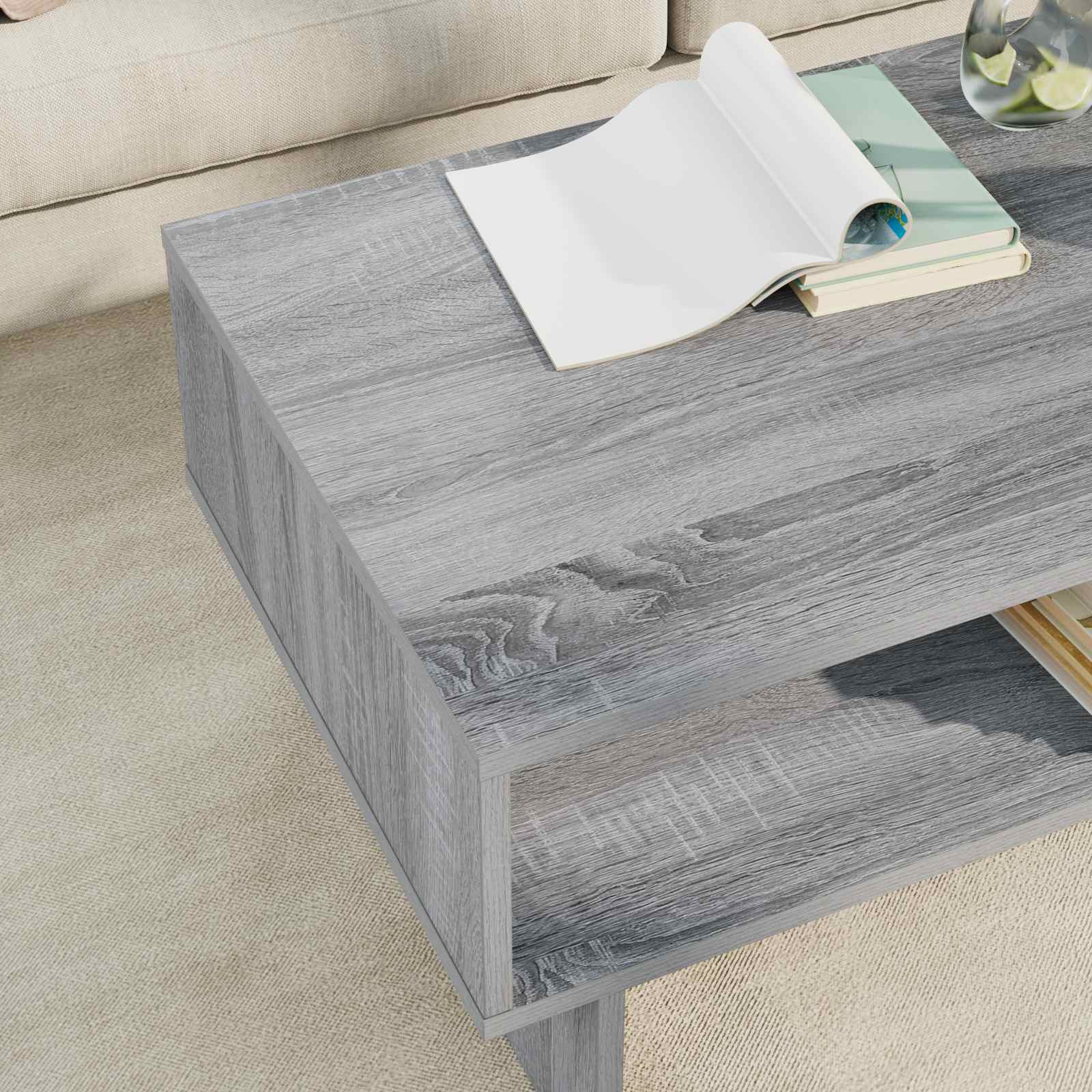 Tavolino da salotto Grigio Sonoma 80 x 46 x 35 cm
