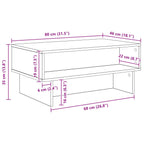 Tavolino da salotto Rovere artigianale 80 x 46 x 35 cm
