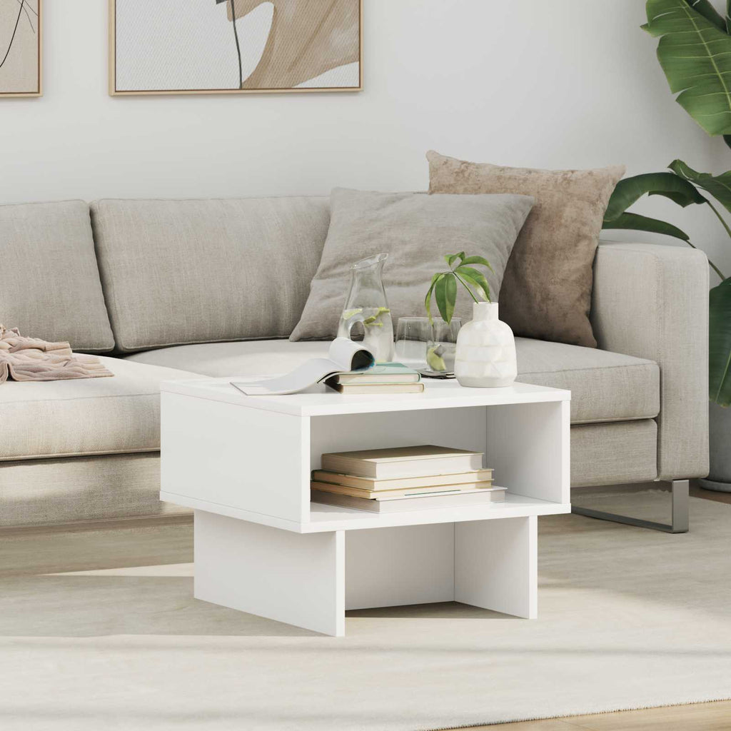Tavolino da salotto Bianco 48 x 46 x 35 cm Legno multistrato