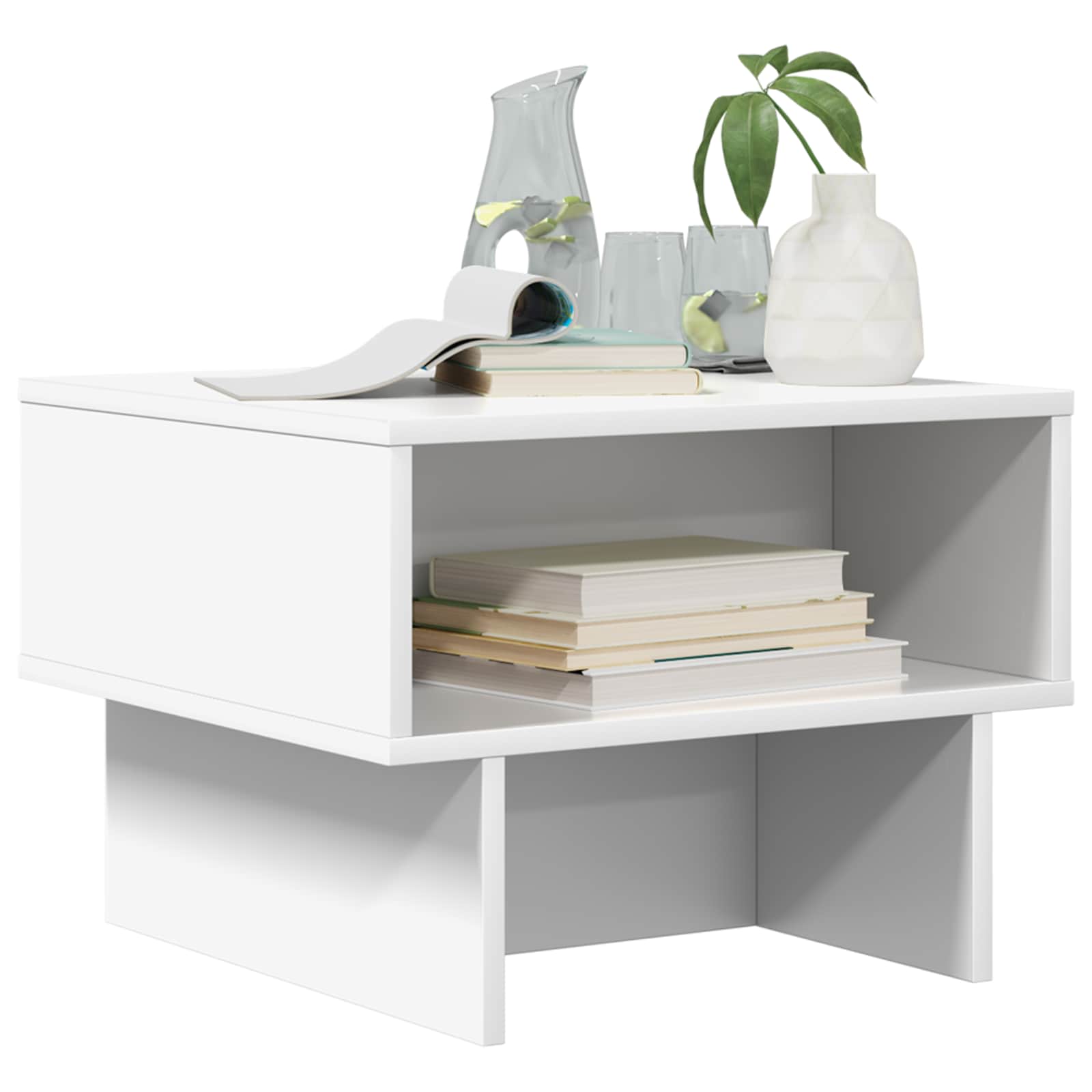 Tavolino da salotto Bianco 48 x 46 x 35 cm Legno multistrato