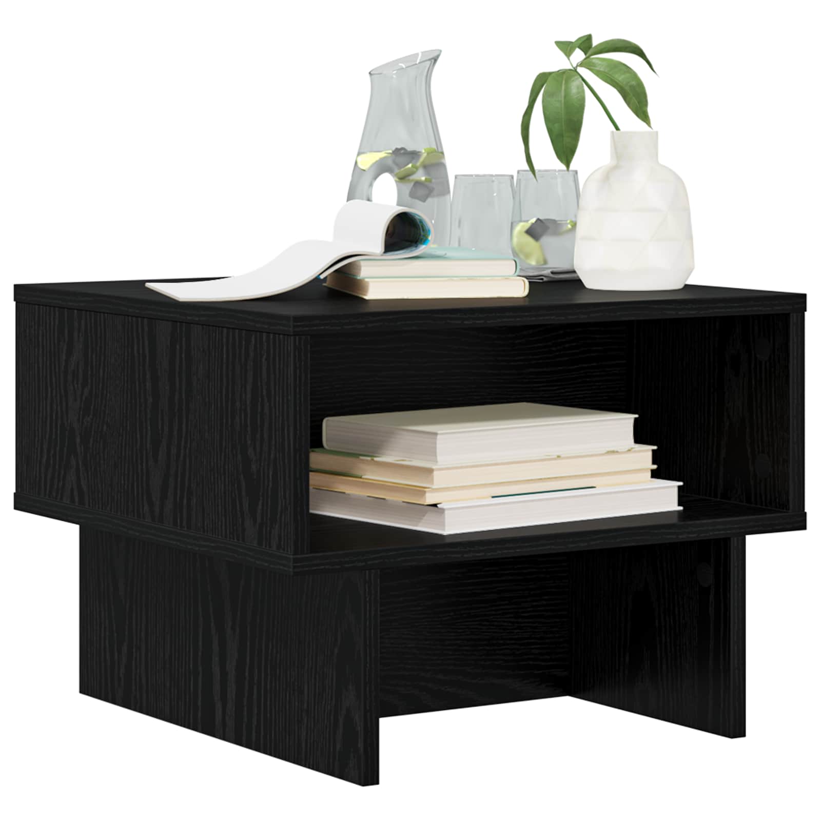Tavolino da salotto Rovere Nero 48 x 46 x 35 cm