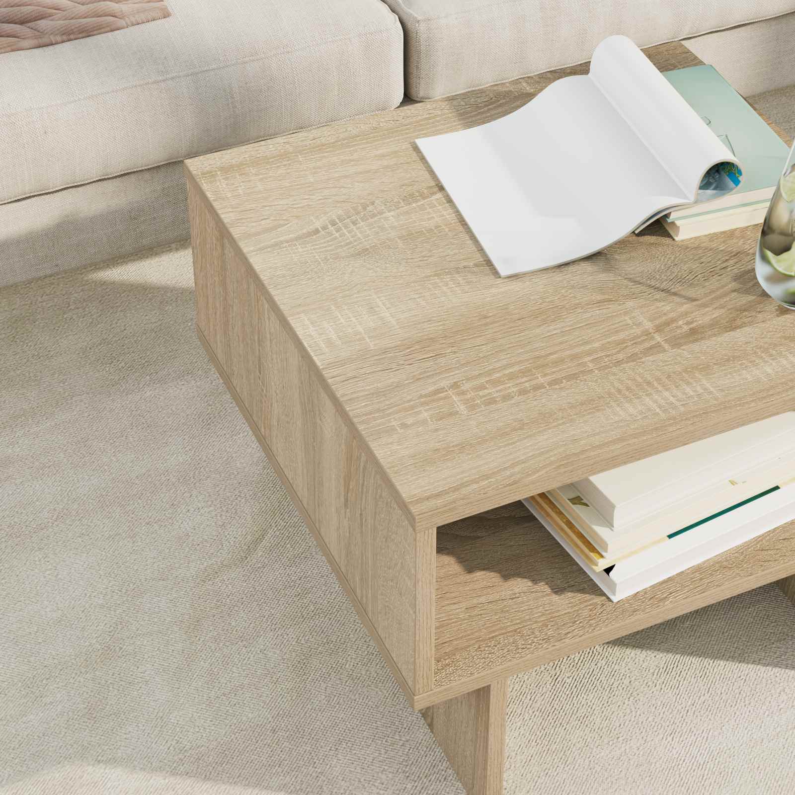 Tavolino da salotto Rovere Sonoma 48 x 46 x 35 cm