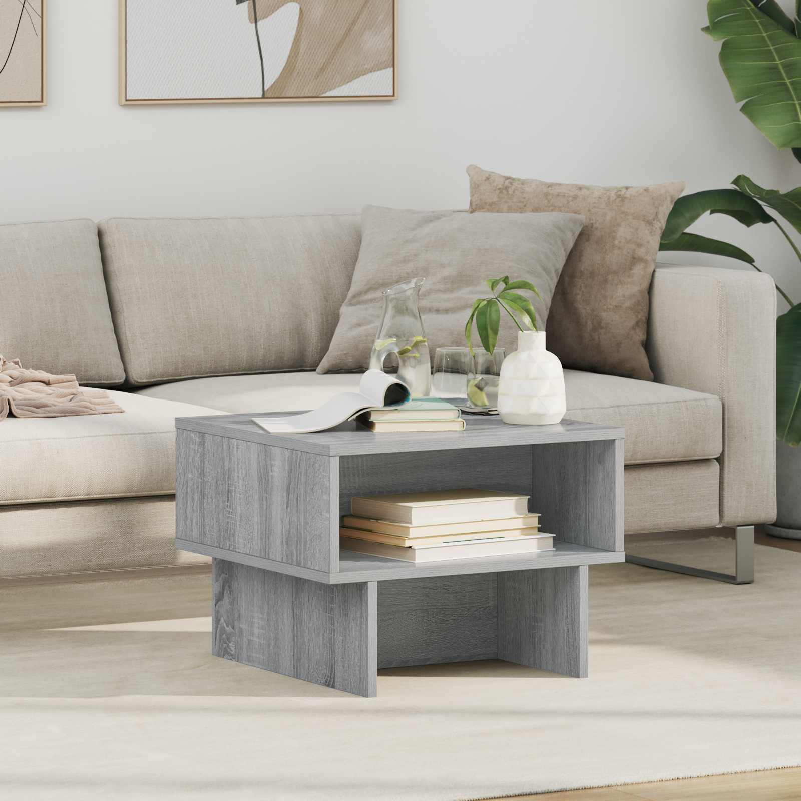 Tavolino da salotto Grigio Sonoma 48 x 46 x 35 cm