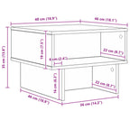 Tavolino da salotto Legno vecchio 48 x 46 x 35 cm