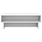 Tavolino da salotto Bianco 100 x 46 x 35 cm Legno multistrato