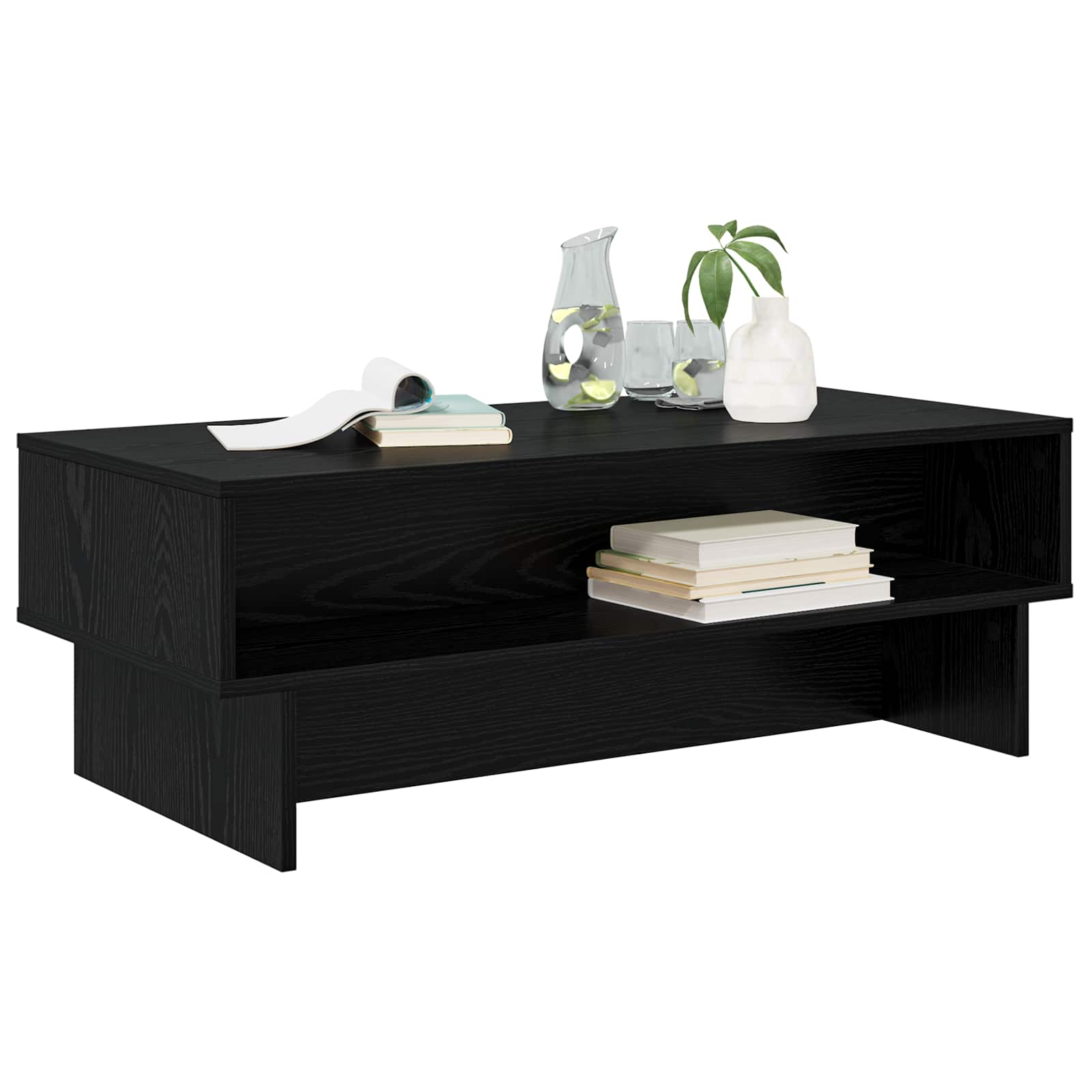 Tavolino da salotto Rovere Nero 100 x 46 x 35 cm