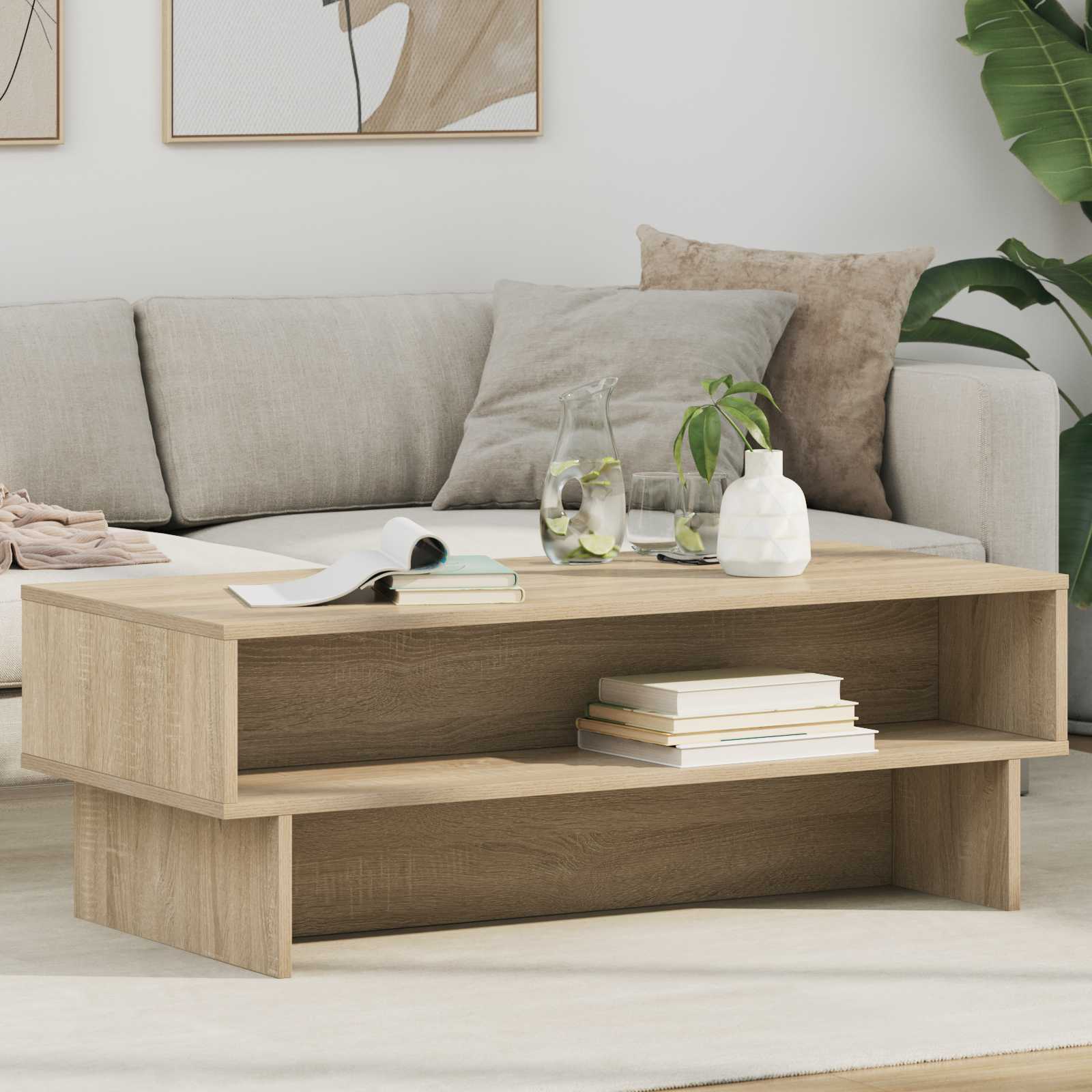 Tavolino da salotto Rovere Sonoma 100 x 46 x 35 cm