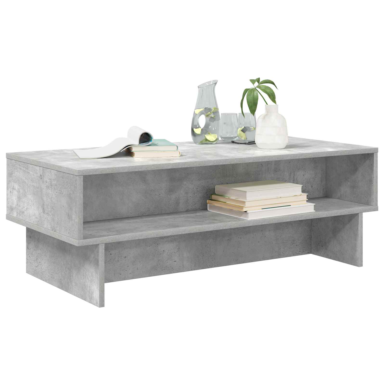 Tavolino da salotto Grigio cemento 100 x 46 x 35 cm