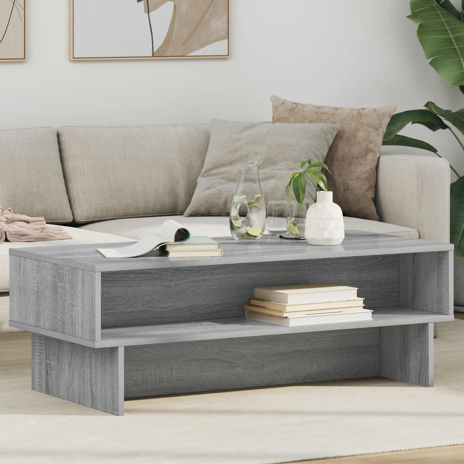 Tavolino da salotto Grigio Sonoma 100 x 46 x 35 cm