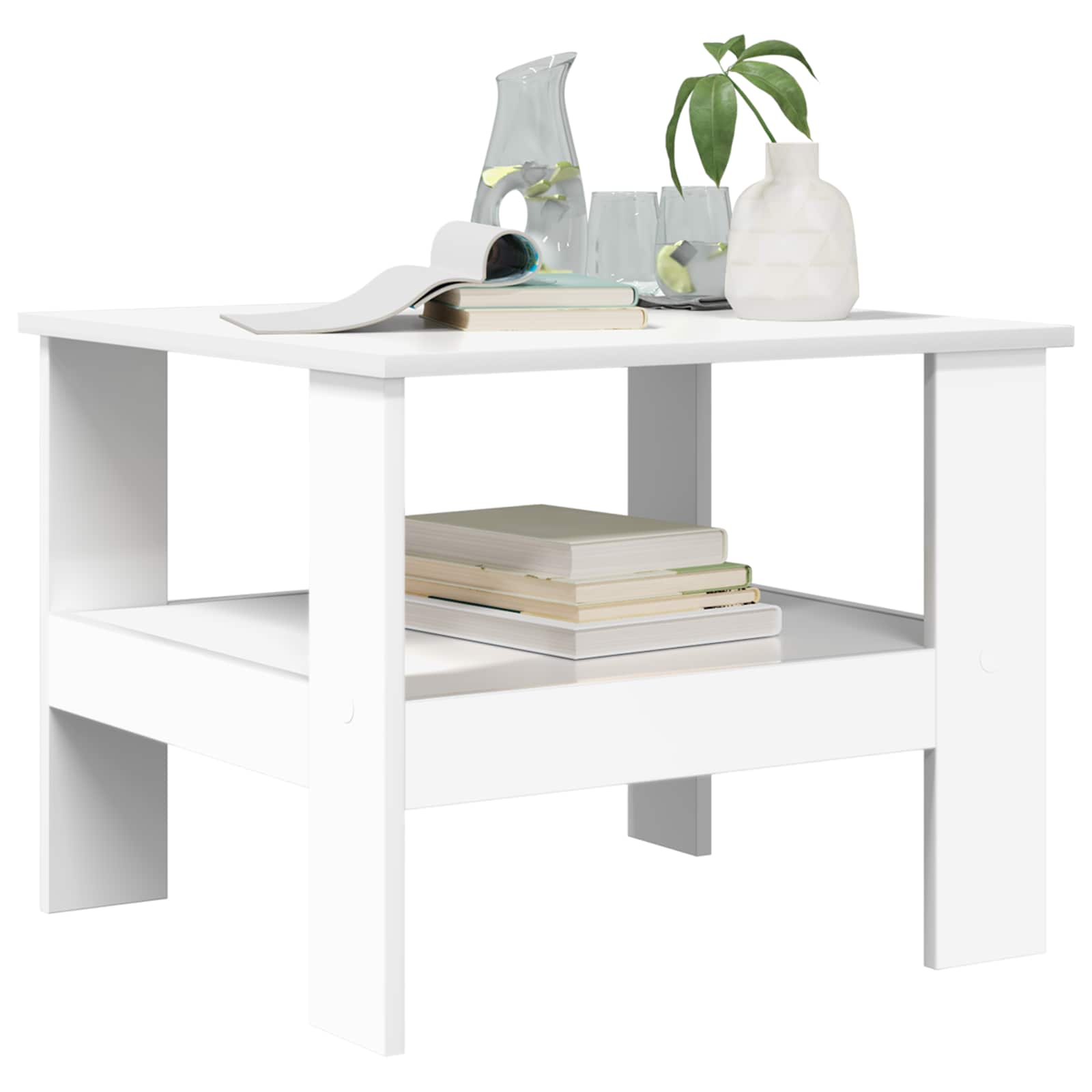 Tavolino da salotto Bianco 57 x 55 x 45 cm Legno multistrato